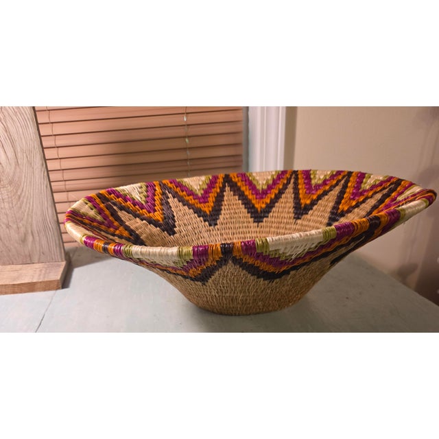 1920s Starburst Woven Bowl For Sale In Columbus - Image 6 of 9