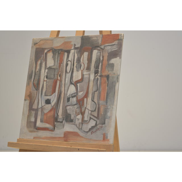 Abstract composition from the 1970s. This piece has an attribution mark, I am sure that it is completely authentic and...