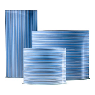 Set of Three Blue Vases by Rosenthal, 20th Century For Sale