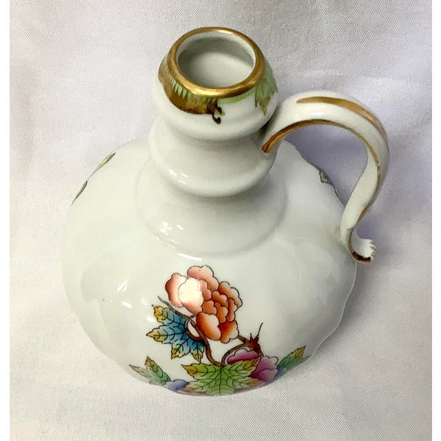 Ceramic Set of Vintage Queen Victoria Porcelain, Trinket Dish and Small Vase For Sale - Image 7 of 11
