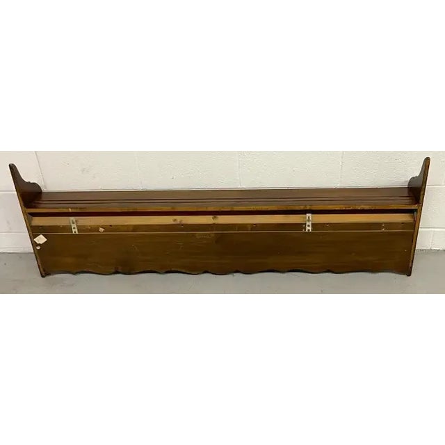Antique Irish Mahogany & Brass Hanging Coat /Plate Rack or Kitchen Rack Circa 1910 Of typical form, Two cabriole end caps...