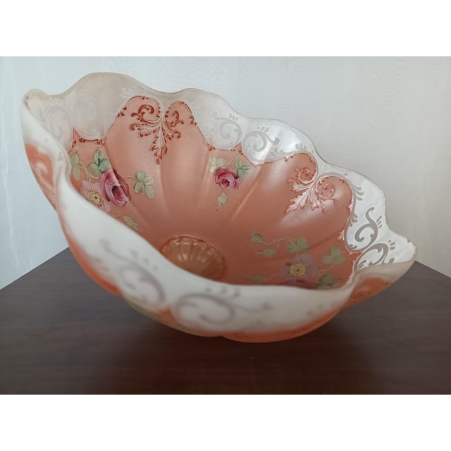 Large Vintage Puffy "Oxford" Table Lamp Shade 14" Diameter For Sale - Image 11 of 14