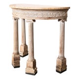 Antique Greek Key Demilune For Sale