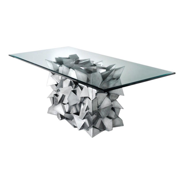Modernist, Steel, Geometric Dining Table Base, Usa, 21st C. For Sale