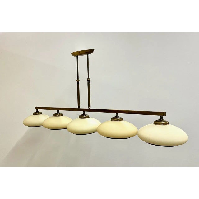 1990s Polish Brass Strip Chandelier, 1990s For Sale - Image 5 of 13