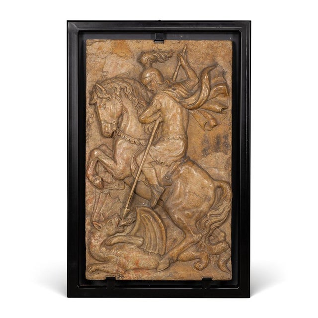 Italian Artist, Plaque of George Slaying the Dragon, 1870, Marble For Sale - Image 17 of 17