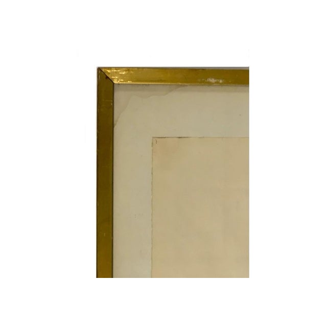 Ebony 1960s Mid Century Modern Cattail Drawing by Bruce Dorfman (Am. Born 1936) For Sale - Image 8 of 11