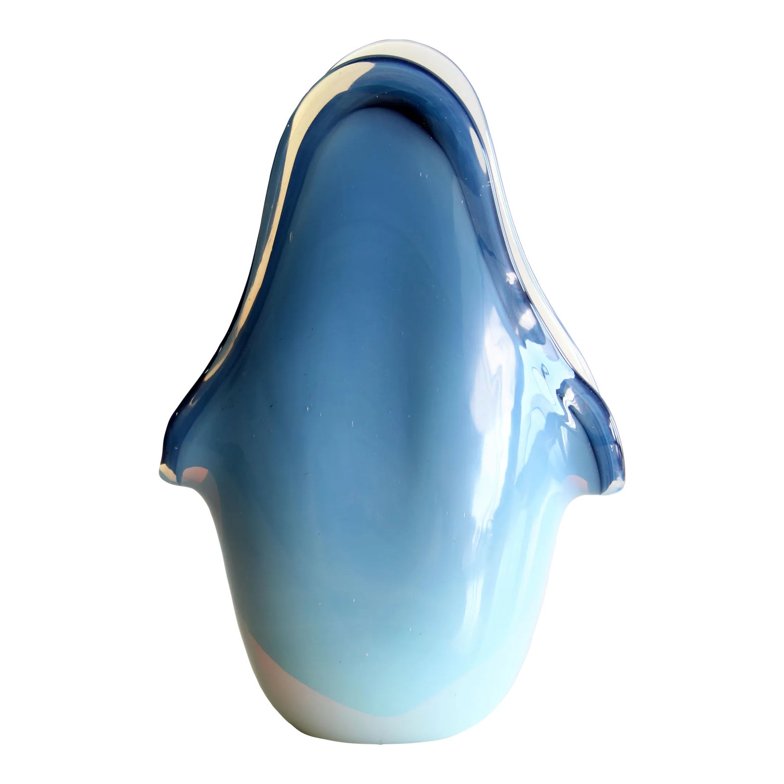 Vintage C.1950's Organic Modern Opalescent Studio Art Glass Sculpture