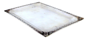 Small Silver Tray with Floral Motifs