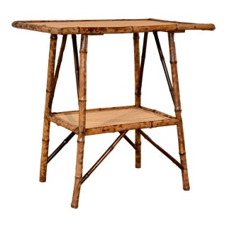 19th Century French Bamboo Side Table For Sale