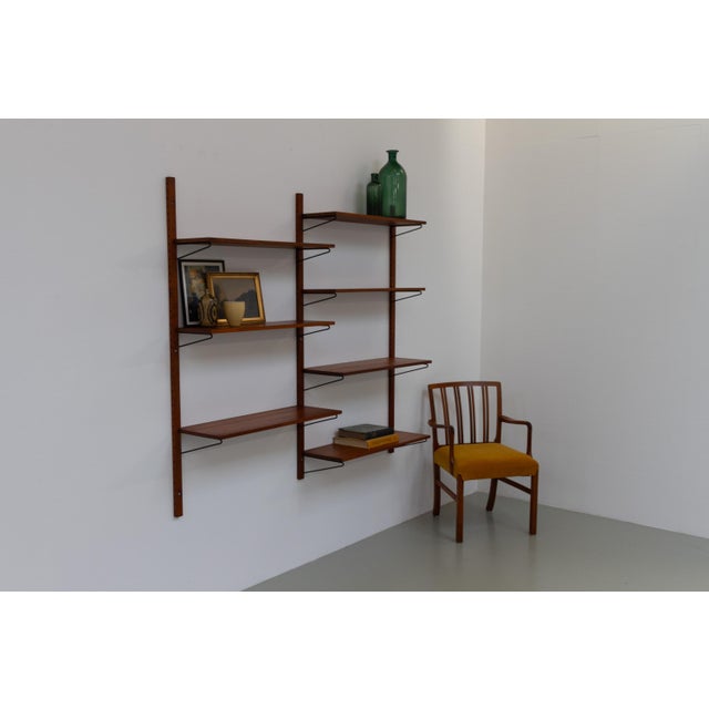 Vintage Danish Wall Mounted Teak Shelving System, 1960s For Sale - Image 11 of 17