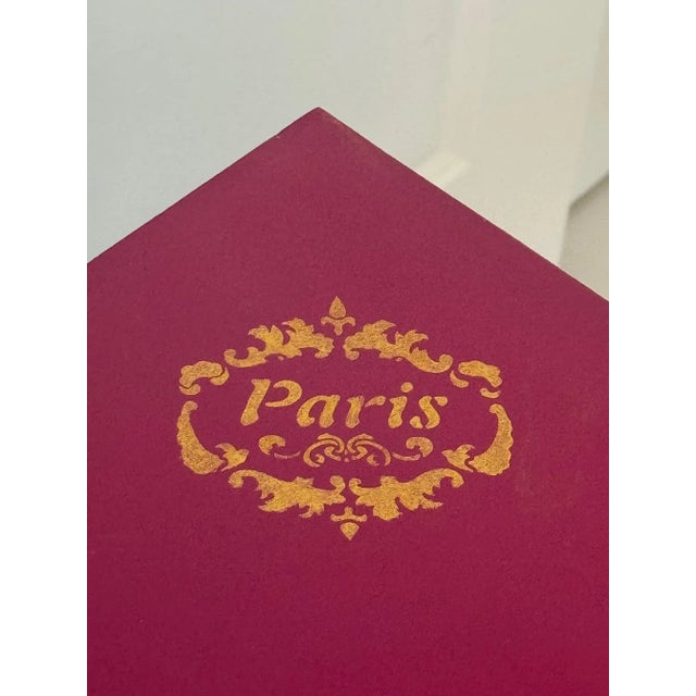 2020s Hand-Painted Rococo Revival Chest in Magenta and Gold For Sale - Image 5 of 10