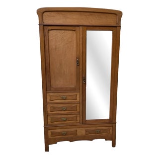 Antique Art Nouveau Linen Cupboard or Wardrobe, 1910s For Sale