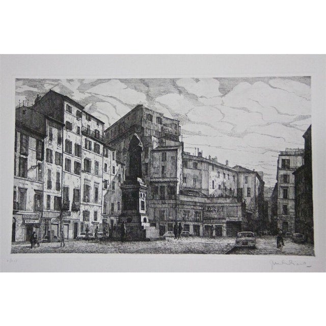 View of Piazza Campo dé Fiori is an original contemporary artwork realized in 1970 by the Italian artist Giuseppe...