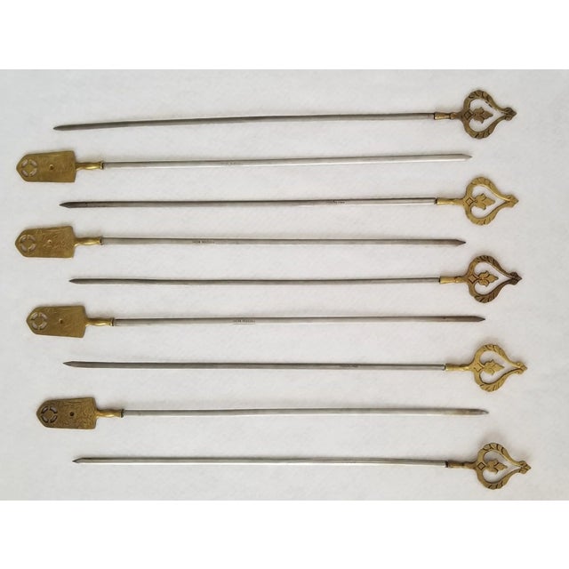We love this extraordinary set of Mid-Century handcrafted vintage kabob skewers from Turkey for the stainless steel and...