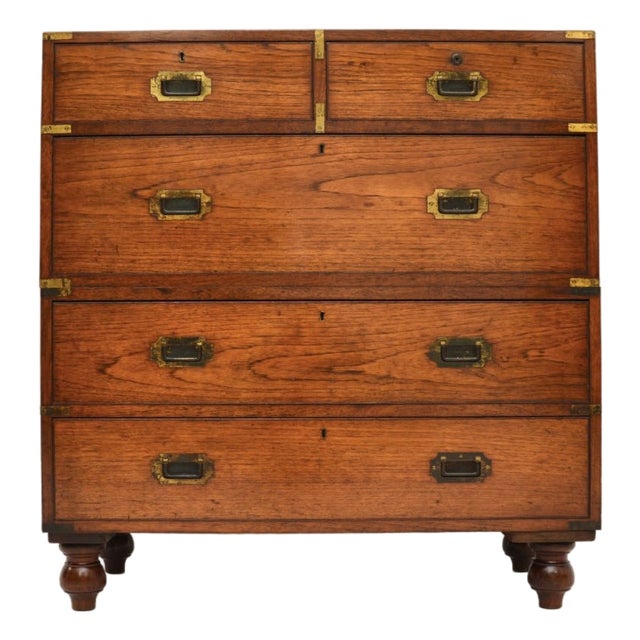 Military Campaign Chest of Drawers, 1840s For Sale