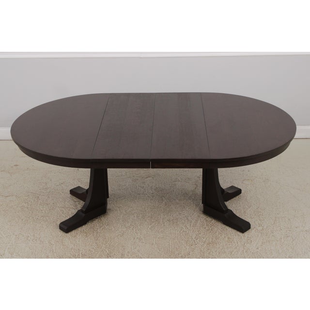 Stickley Mission Oak Round Dining Table For Sale - Image 10 of 14