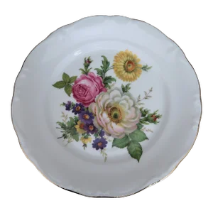 1950s Bayreuth Bayreuth Floral Fine Porcelain Bavaria Plate