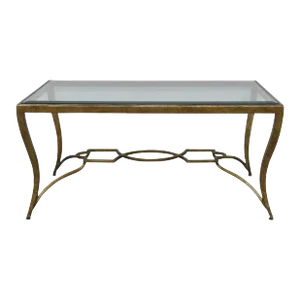 French Style Gilt Iron Cocktail Table by Bernhardt