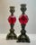 Baroque Mid 20th Century Red Faceted Baroque Inspired Candlesticks-a Pair For Sale - Image 3 of 9