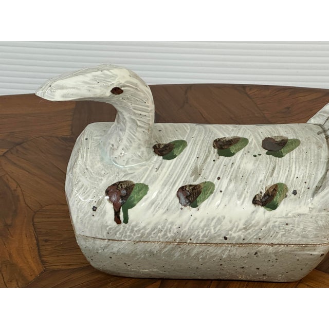 Ceramic Ceramic Bird-Shaped Lidded Box, Vintage For Sale - Image 7 of 12