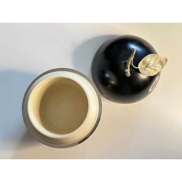 Black Apple-Shaped Ice Bucket by Hans Turnwald for Freddo Therm, Switzerland, 1970s For Sale - Image 8 of 13