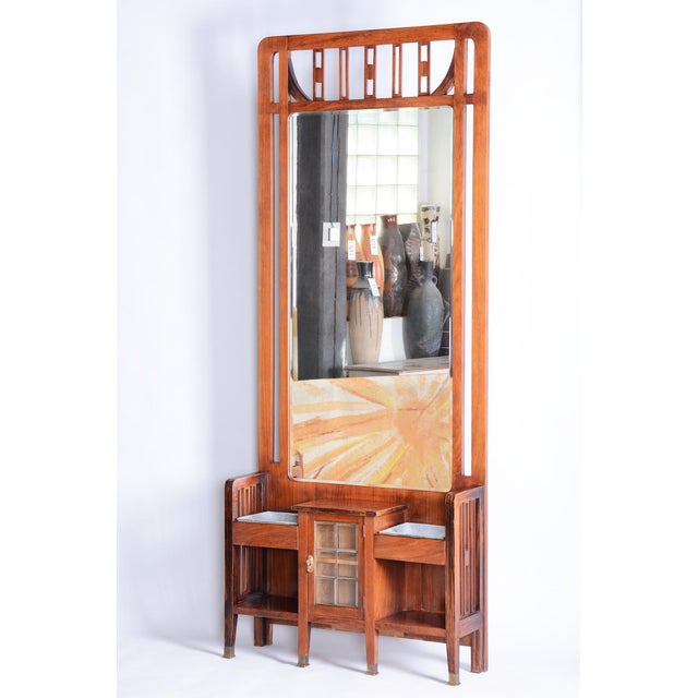 Art Deco Dressing Mirror in Palisander attributed to J.F.M. Hoffmann, Czech, 1910s For Sale - Image 16 of 16