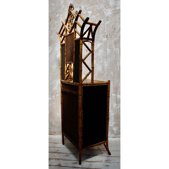 Victorian Glazed Bamboo Cabinet, 1880s For Sale - Image 6 of 18