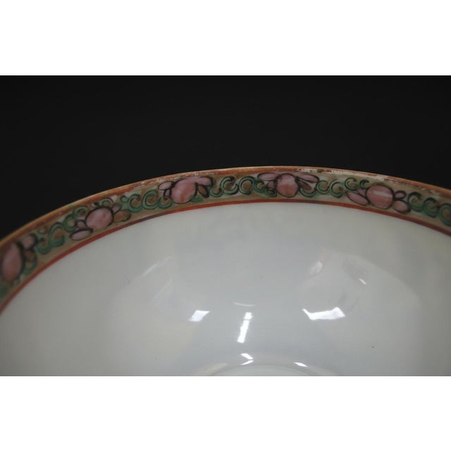 Chinese Export Famille Rose Medallion Porcelain Tea Cup & Saucer Set of 4 For Sale - Image 17 of 18