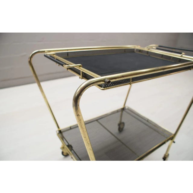Black French Serving Cart, 1950s For Sale - Image 8 of 12