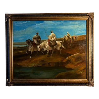 Bedouins on Horseback Crossing the Desert For Sale