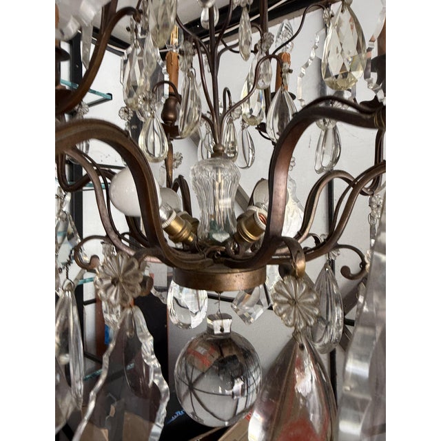 Louis XV Crystal 12-Light Cage Chandelier from Maison Baguès For Sale - Image 10 of 14