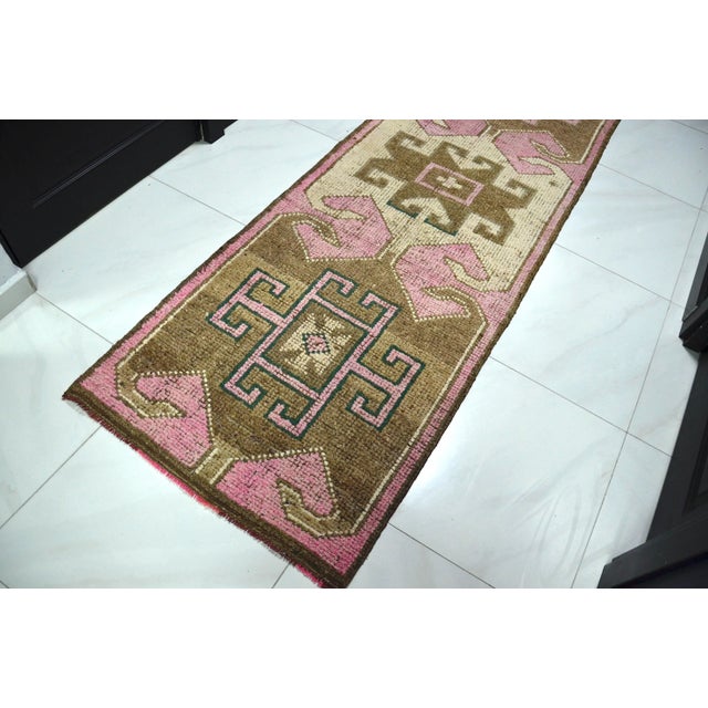 Vintage Boho Wool Runner For Sale In Phoenix - Image 6 of 11