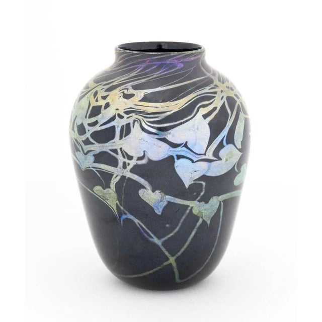 Glass Louis Comfort Tiffany Favrile Glass Vase For Sale - Image 7 of 11