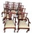 Set of 10 Dining Chairs- Vintage Chippendale Mahogany Chairs With Removable Seats For Sale