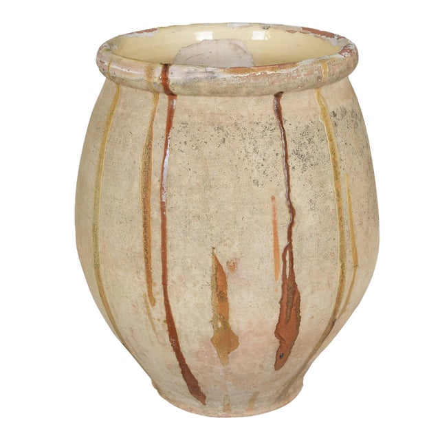 Large 19th Century French Biot Pottery Jar or Planter 22" Height For Sale