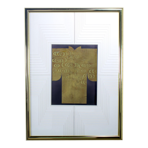 Late 20th Century Art Deco Revival Kinder Harris Large Scale Art Titled “Deco Kimono Ii” Signed Tim Vance