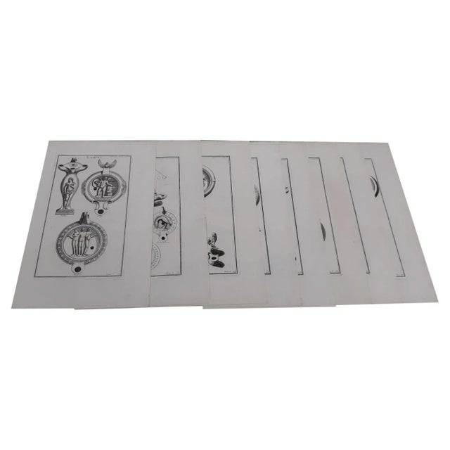 Early 18th Century French Copper Engraving Oil Lamp Prints - Set of 8 For Sale - Image 12 of 12