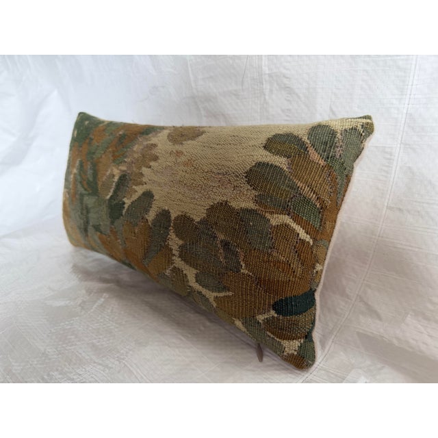 Baroque 17th Century Brussels Tapestry Pillow Botanical Design For Sale - Image 3 of 7