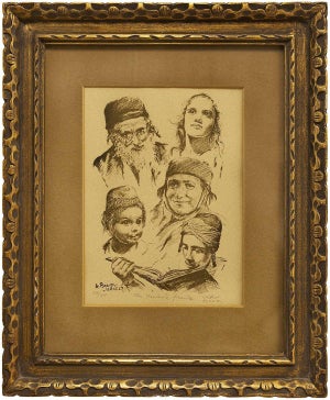 Arthur Bar-on, The Yemenite Family, Multi Generational Israeli Family Portrait