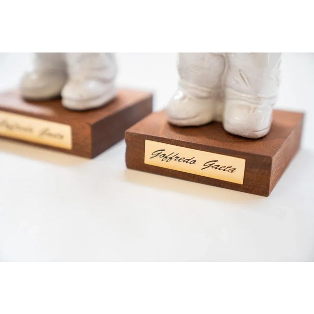 Earthenware Ceramic Figurines by Goffredo Gaeta, 1970, Set of 2 For Sale - Image 11 of 12