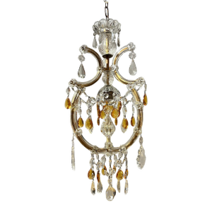 1950s Italian Mid-Century “Maria Teresa” Chandelier With Bohemian Crystal