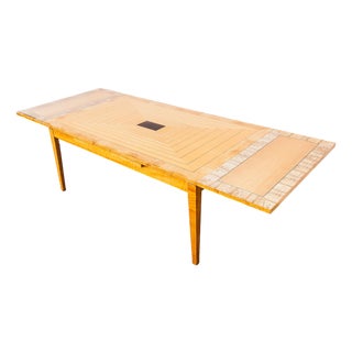 1990s Italian Satinwood Expandable Dining Table Attributed to Giorgio Collection For Sale