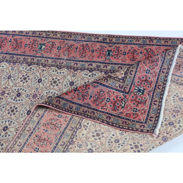 Mid 20th Century Decorative Anatolian Rug With Medallion & Botanical Border - 3' 10'' X 5' 9'' For Sale - Image 4 of 12