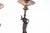 Silver Candlesticks with Deities and Plain Sconces with Octagonal Wooden Base, Set of 2, in Good conditions. Designed 1980...