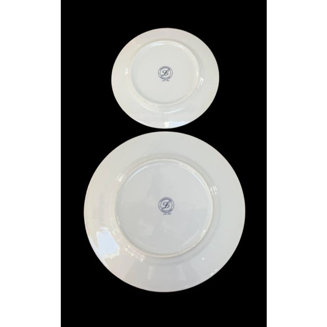 Email De Limoges Plates, Set of 4 Dinner Plates and Dessert Plates For Sale - Image 12 of 12