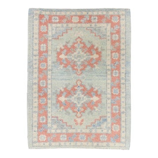 Modern Turkish Oushak Rug 2'4" x 3'2" For Sale