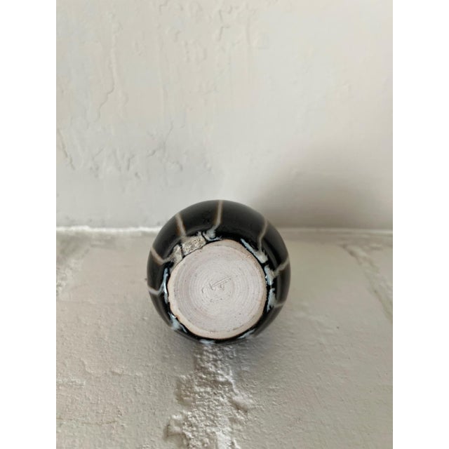 Miniature Tenmoku Black Glaze Studio Bud Vase For Sale - Image 12 of 15
