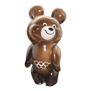 XXII Moscow-1980 Olympics Games Porcelain Mascot Misha Figurine For Sale