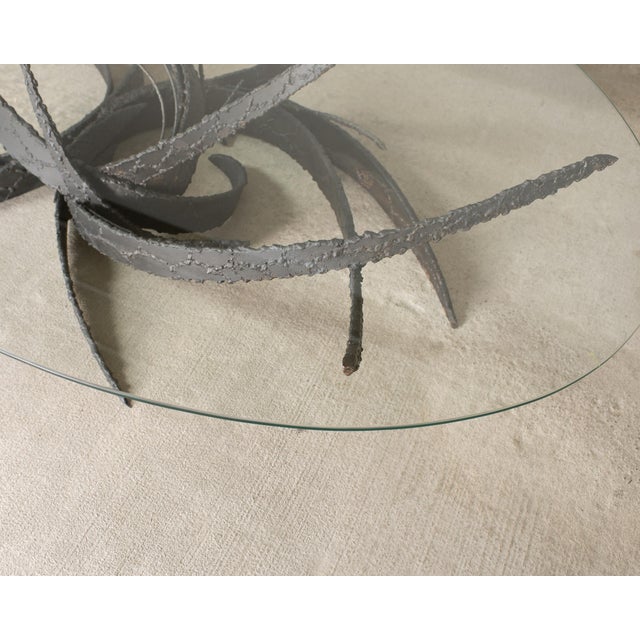 Silas Seandel Brutalist Iron Torch Cut Cocktail Table For Sale - Image 13 of 18
